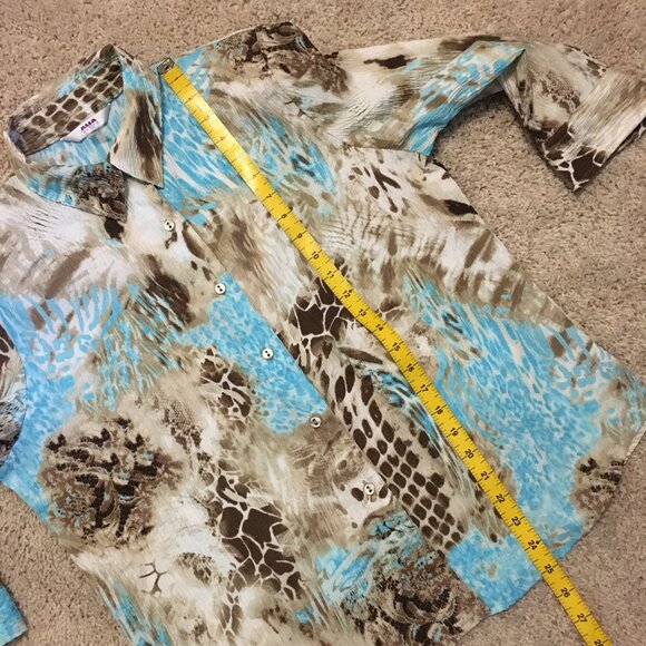 Eccentric Animal Print Button Down Dress Shirt - Picture 15 of 16